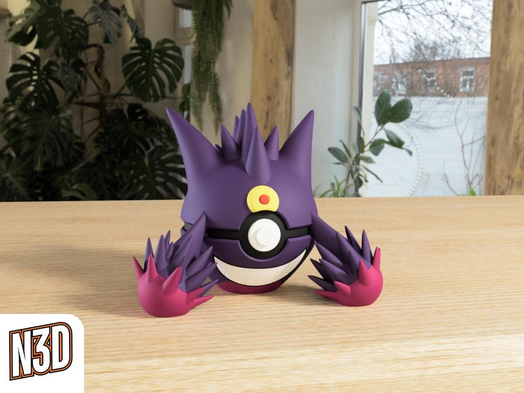 Gengar #0094 Pokémon | 3D Printed N3D Poké Balls with Clicking Button