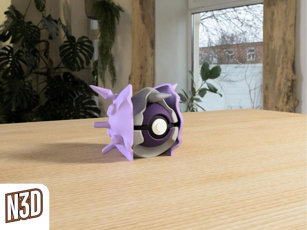 Cloyster #0091 Pokémon | 3D Printed N3D Poké Balls with Clicking Button