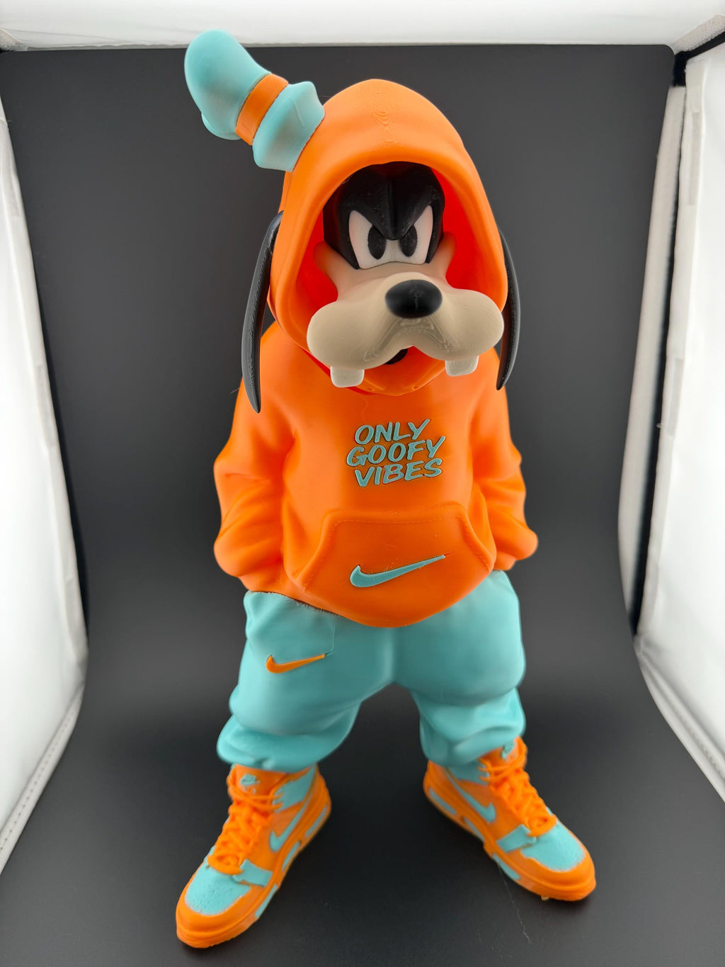 Goofy Inspired Urban Style Statue | Streetwear Cartoon Fan Art | 12 Inch 3D Printed Display Figure