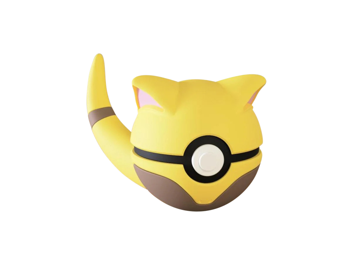 Abra #0063 Pokémon | 3D Printed N3D Poké Balls with Clicking Button