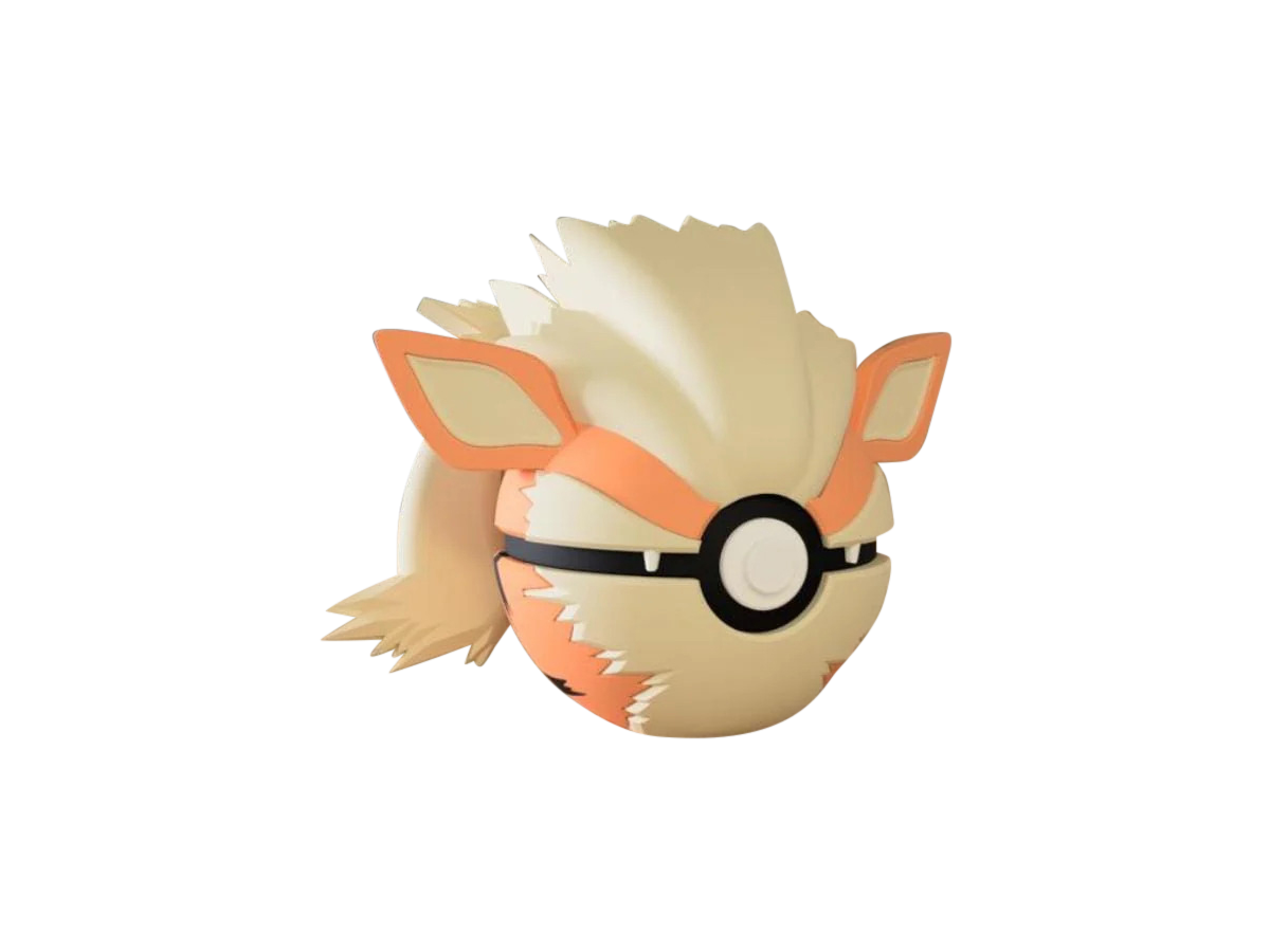 Arcanine #0059 Pokémon | 3D Printed N3D Poké Balls with Clicking Button