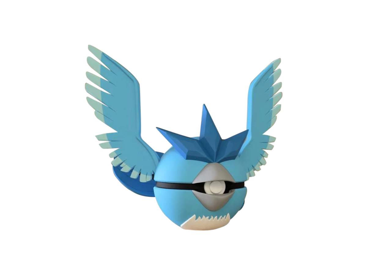 Articuno #0144 Pokémon | 3D Printed N3D Poké Balls with Clicking Button