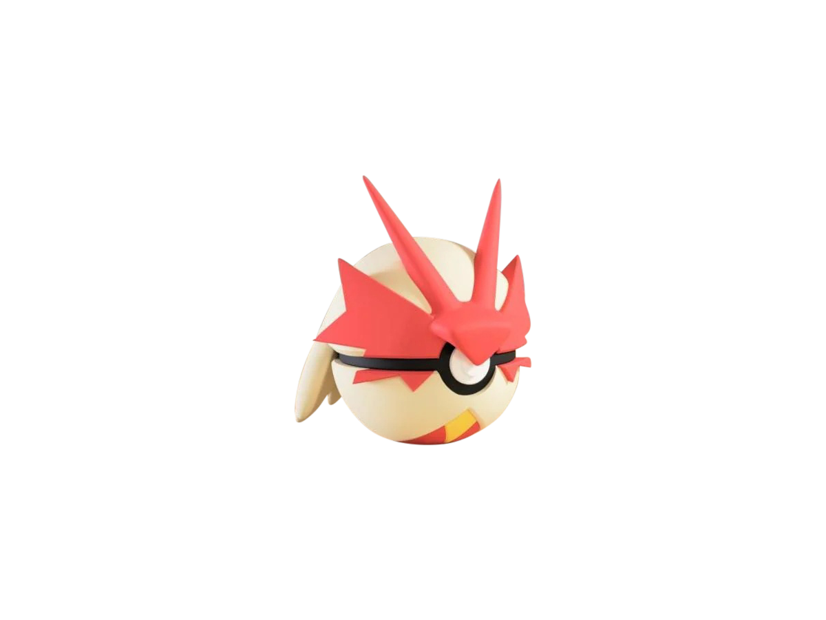 Blaziken #0257 Pokémon | 3D Printed N3D Poké Balls with Clicking Button