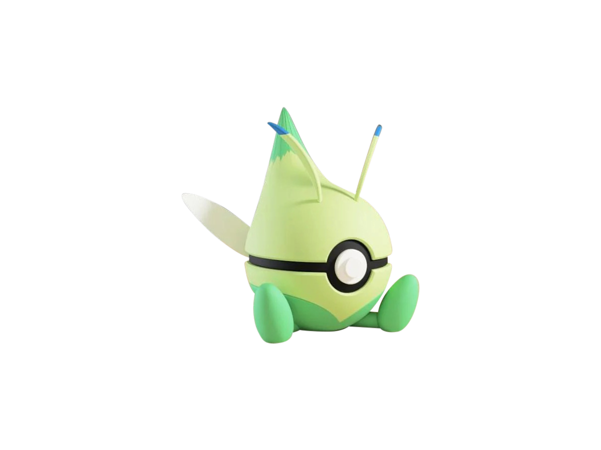 Celebi #0251 Pokémon | 3D Printed N3D Poké Balls with Clicking Button