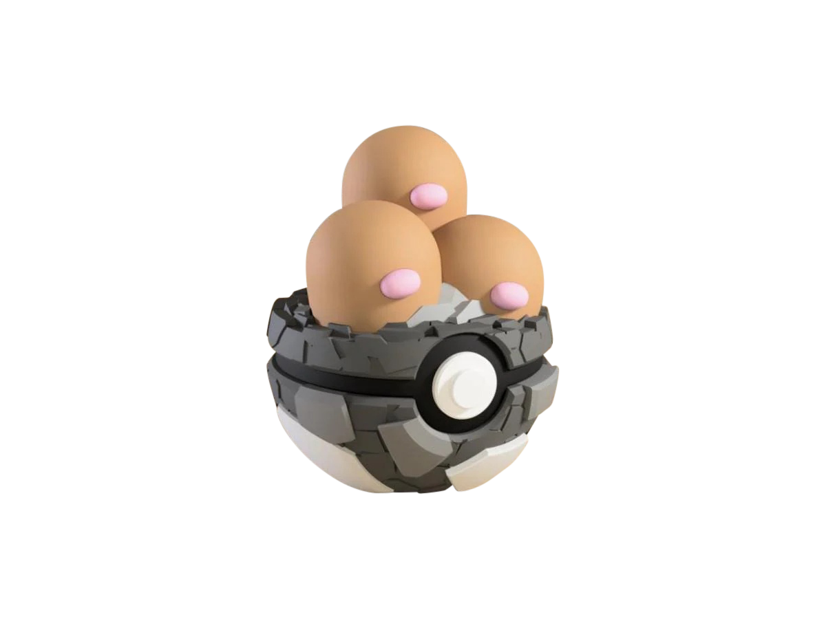 Dugtrio #0051 Pokémon | 3D Printed N3D Poké Balls with Clicking Button