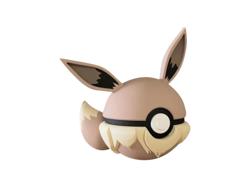 Eevee #0133 Pokémon | 3D Printed N3D Poké Balls with Clicking Button