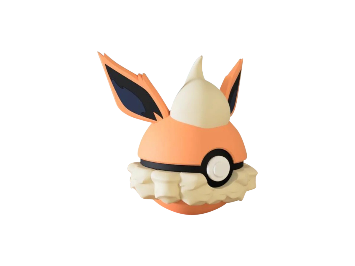 Flareon #0136 Pokémon | 3D Printed N3D Poké Balls with Clicking Button