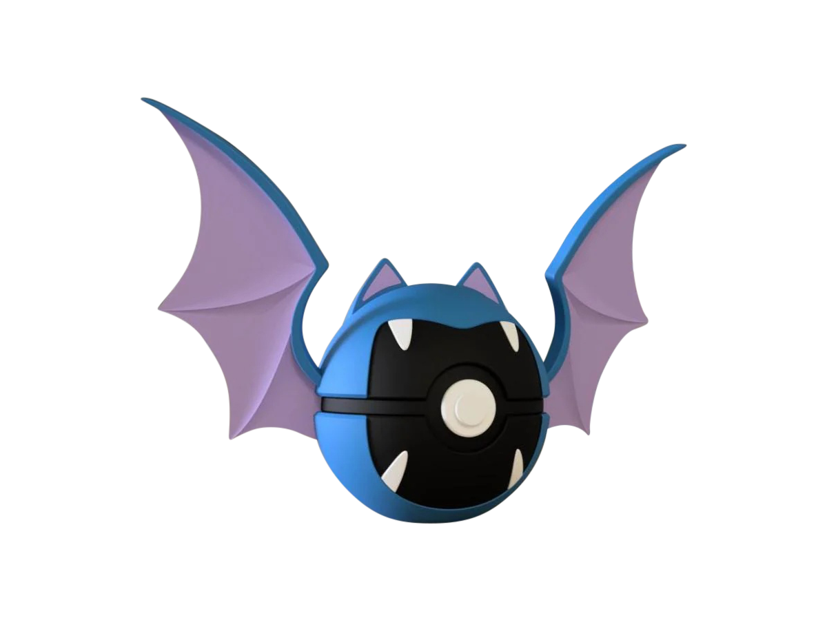 Golbat #0042 Pokémon | 3D Printed N3D Poké Balls with Clicking Button