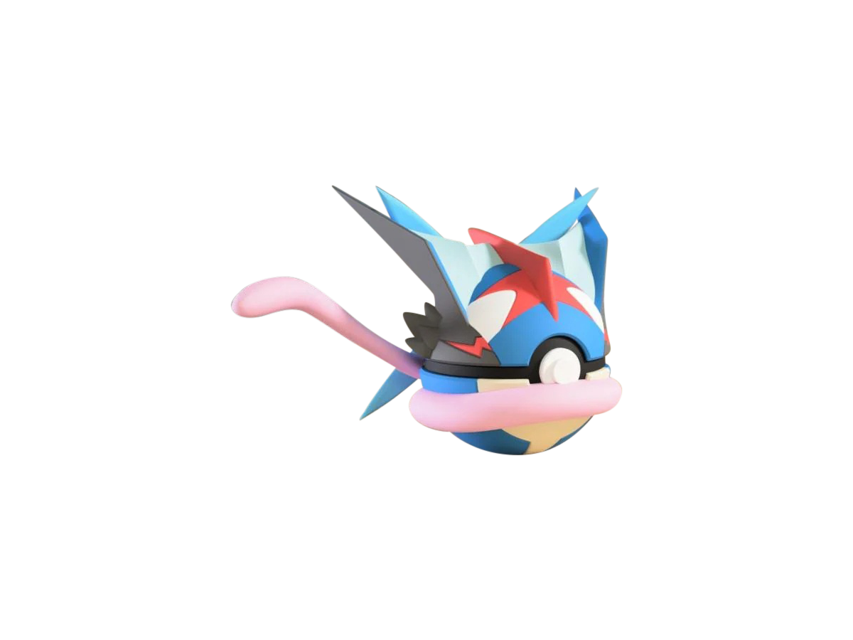 Greninja #0658 Pokémon | 3D Printed N3D Poké Balls with Clicking Button