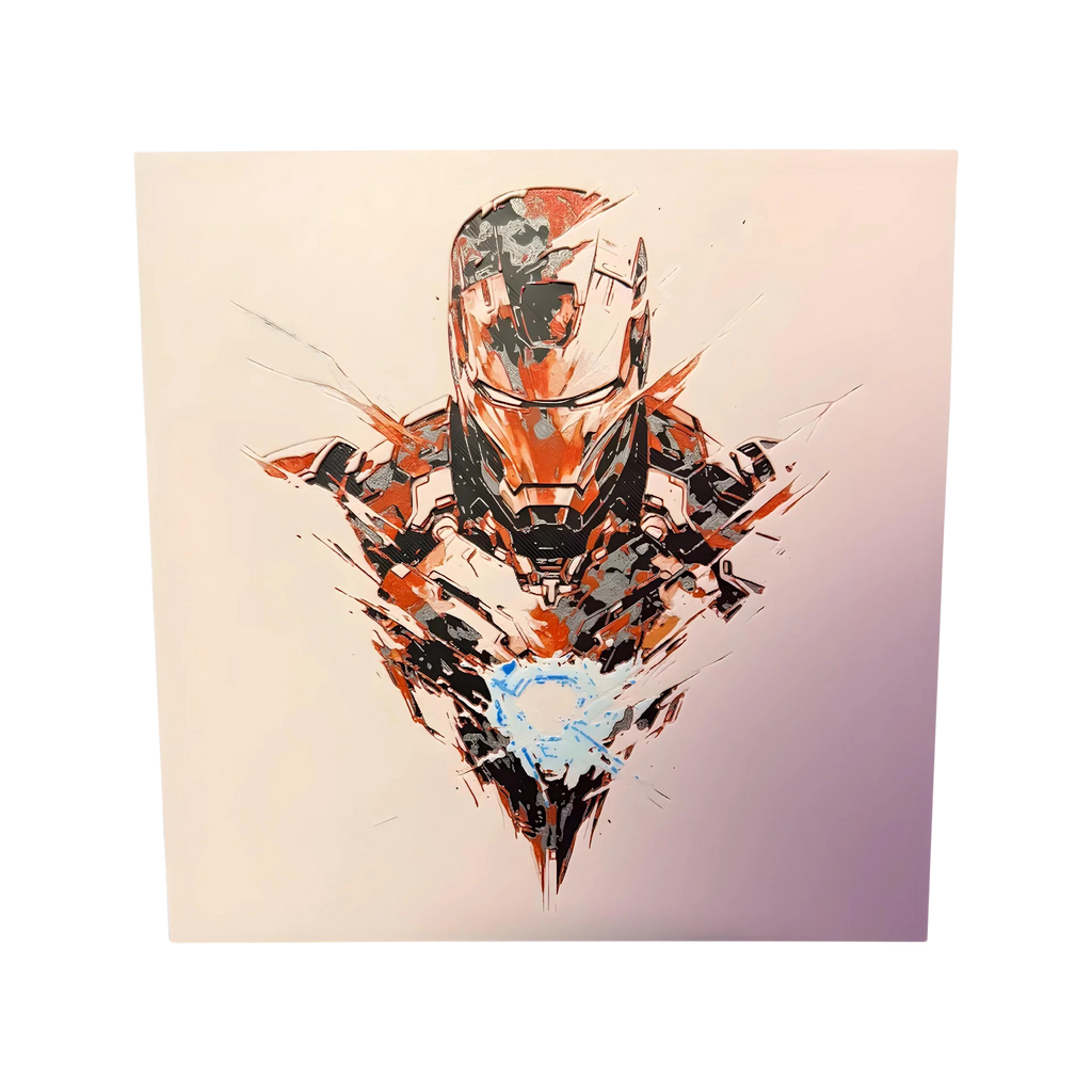 Iron Man – 3D Printed Filament Painting | Multicolor 3D Wall Art