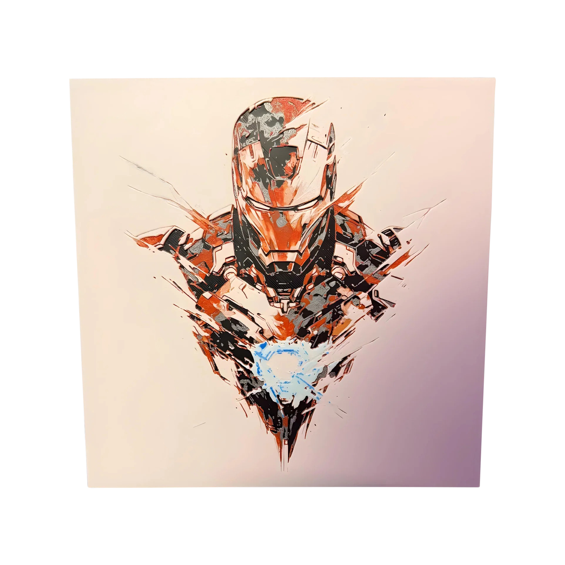 Iron Man – 3D Printed Filament Painting | Multicolor 3D Wall Art