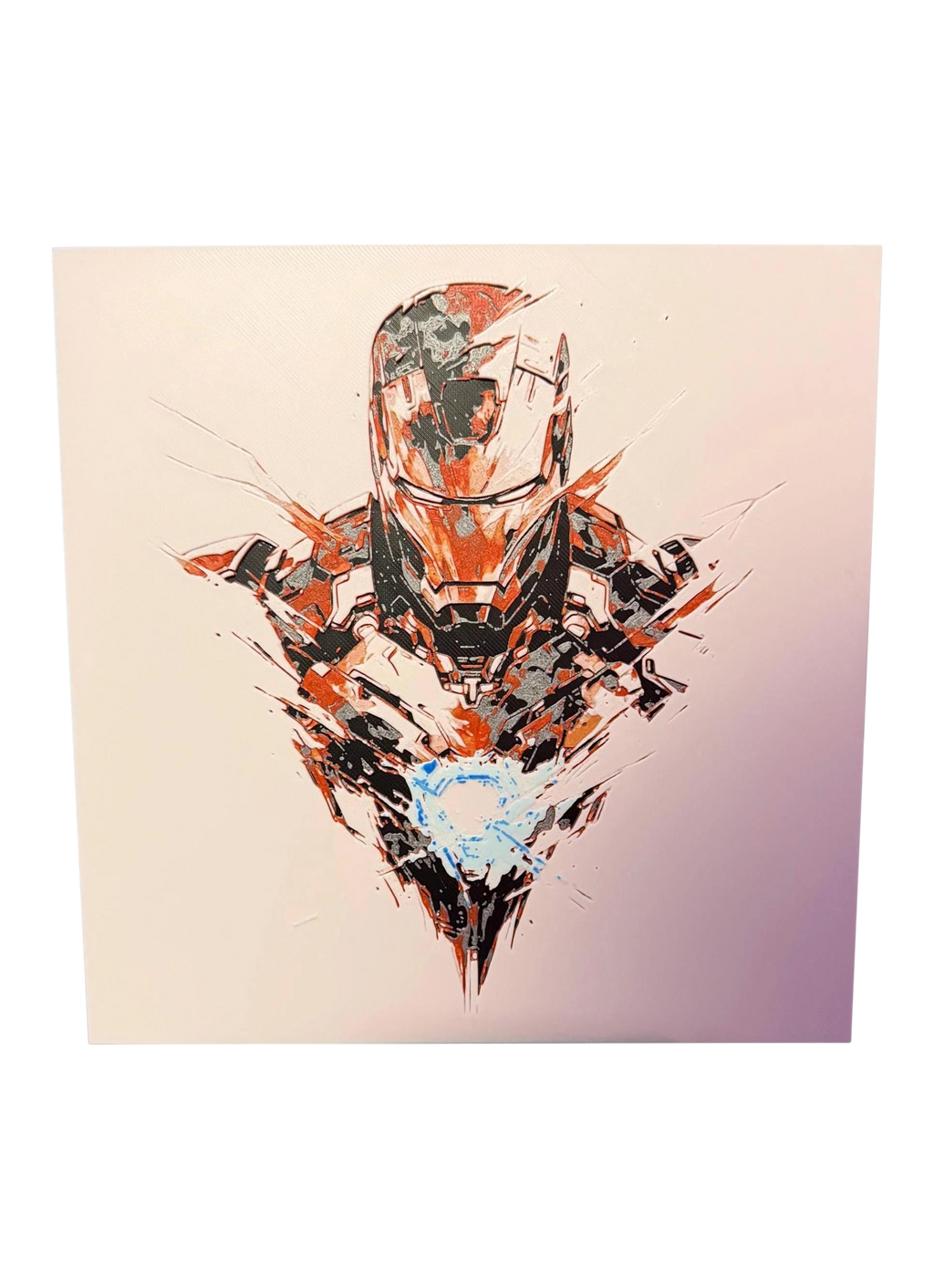 Iron Man – 3D Printed Filament Painting | Multicolor 3D Wall Art