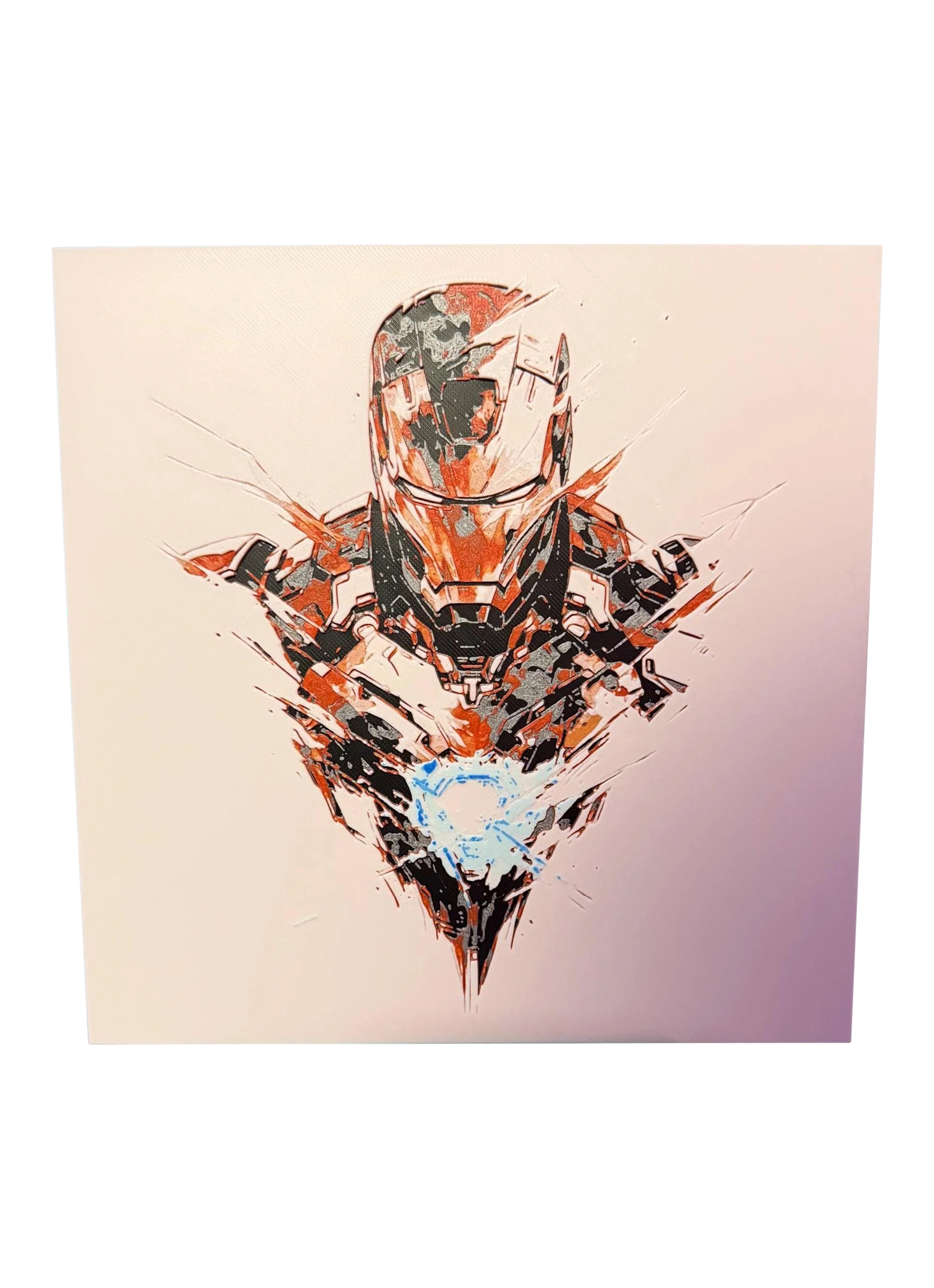 Iron Man – 3D Printed Filament Painting | Multicolor 3D Wall Art