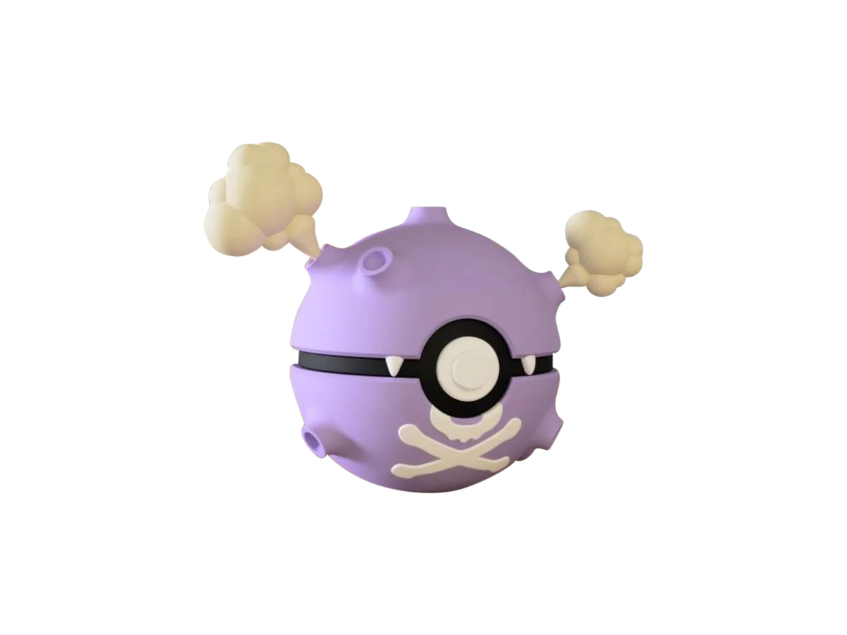 Koffing #0109 Pokémon | 3D Printed N3D Poké Balls with Clicking Button