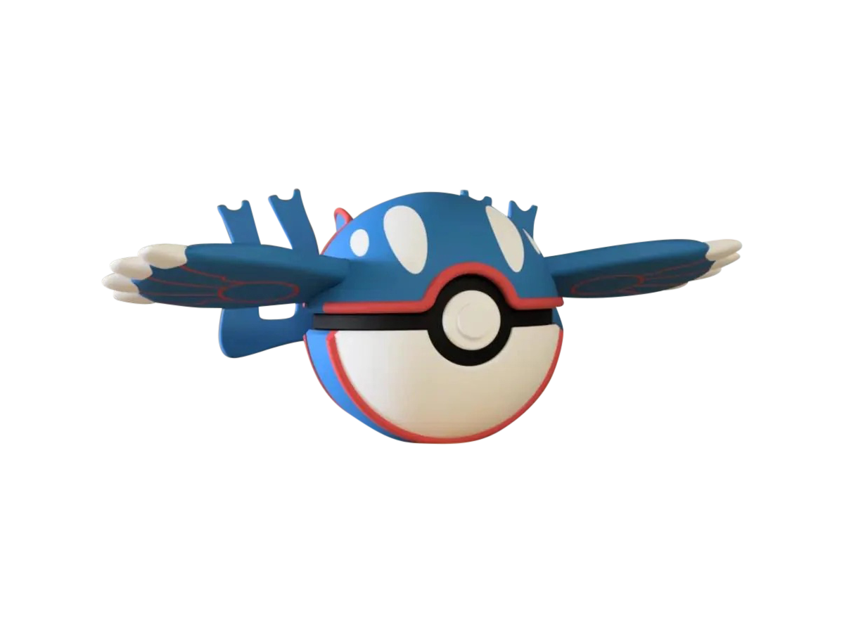 Kyogre #0382 Pokémon | 3D Printed N3D Poké Balls with Clicking Button