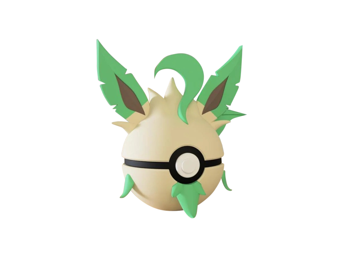 Leafeon #0470 Pokémon | 3D Printed N3D Poké Balls with Clicking Button