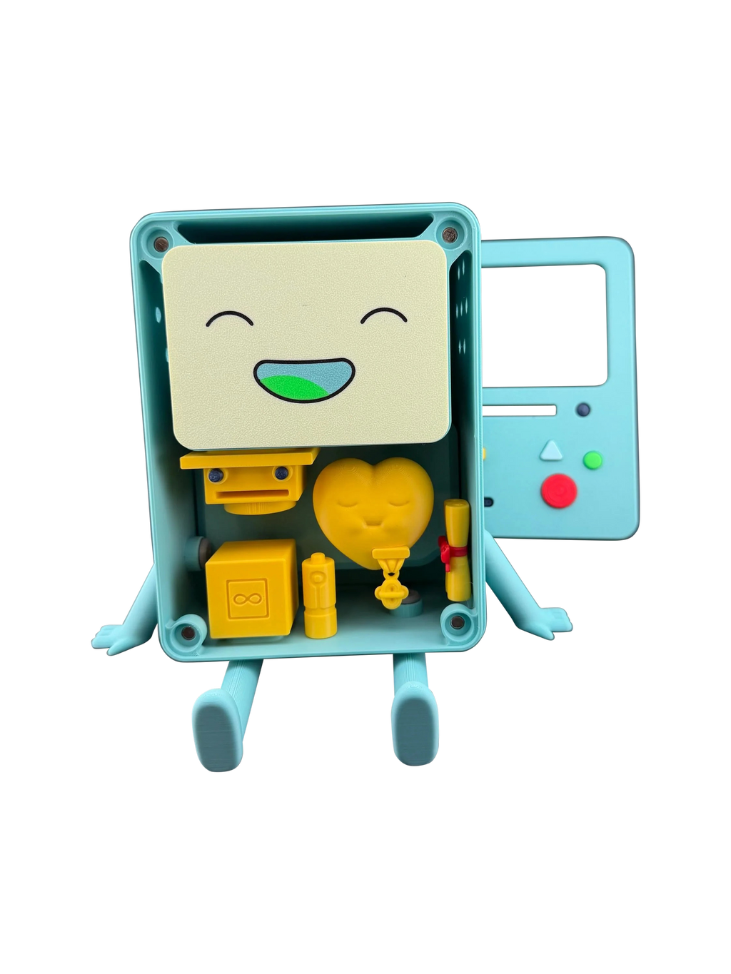 Lifesize BMO Interactive Display Figure – Magnetic Faces, 3D Printed With BMO Internals