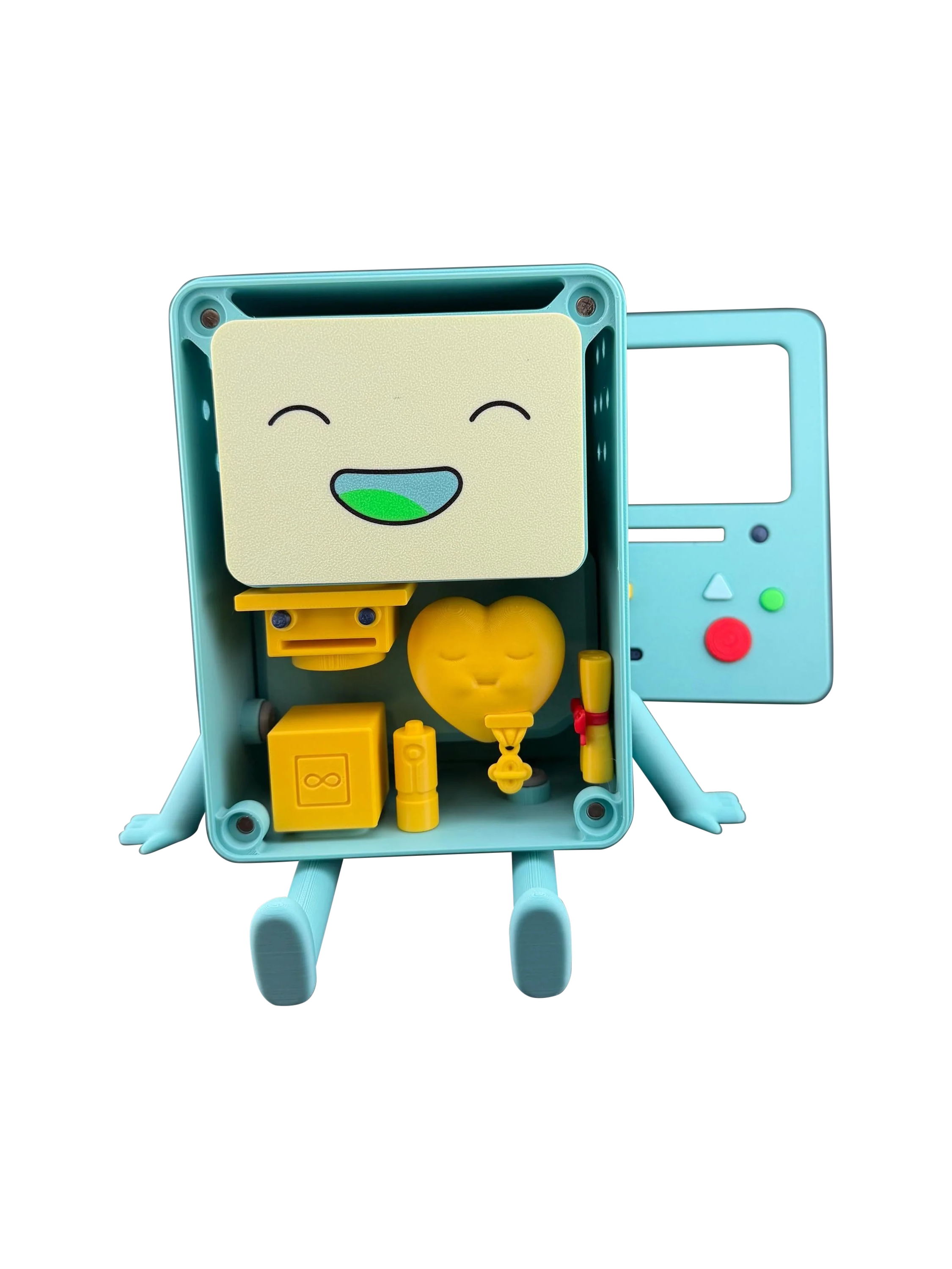 Lifesize BMO Interactive Display Figure – Magnetic Faces, 3D Printed With BMO Internals