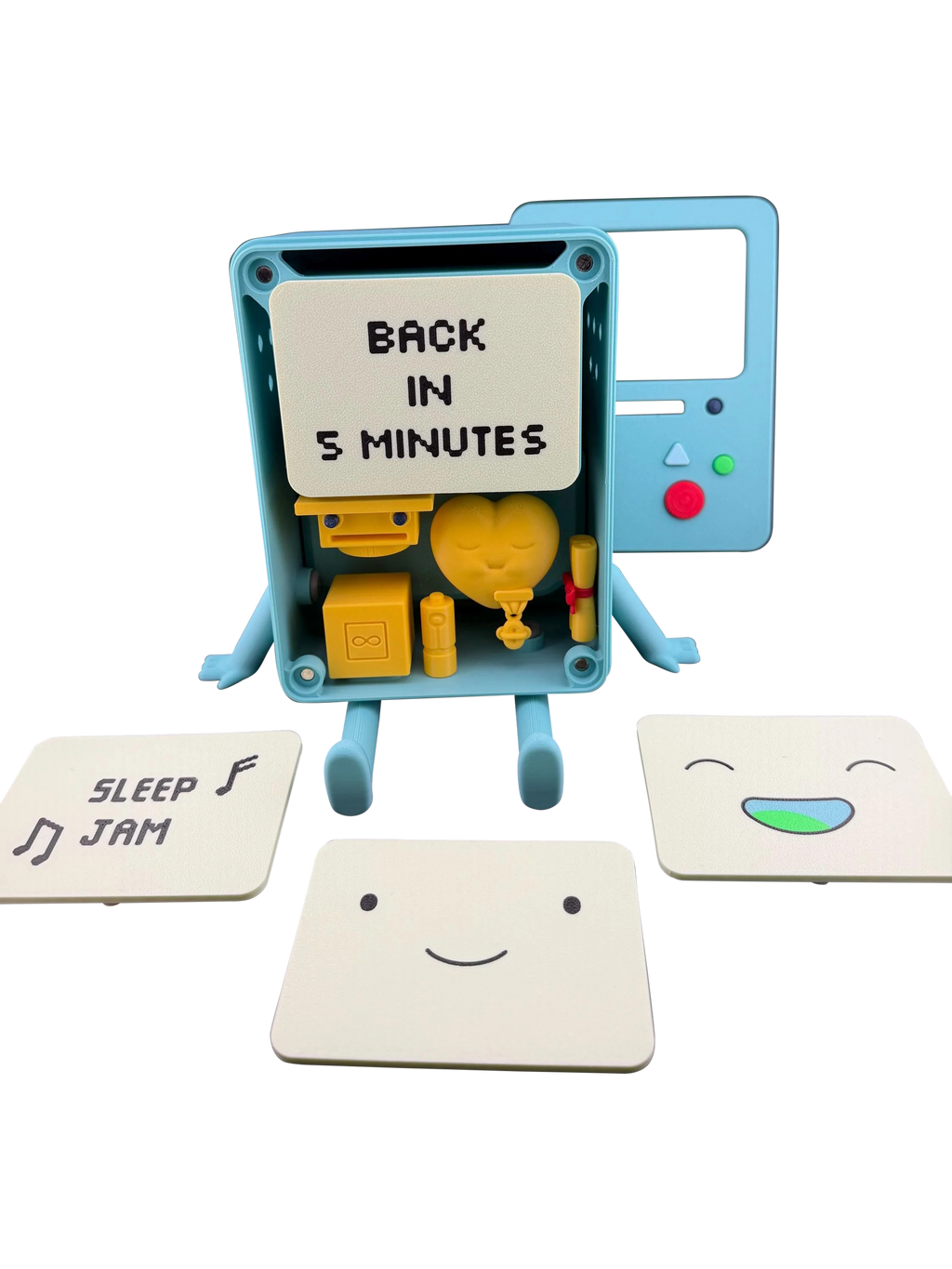 Lifesize BMO Interactive Display Figure – Magnetic Faces, 3D Printed With BMO Internals