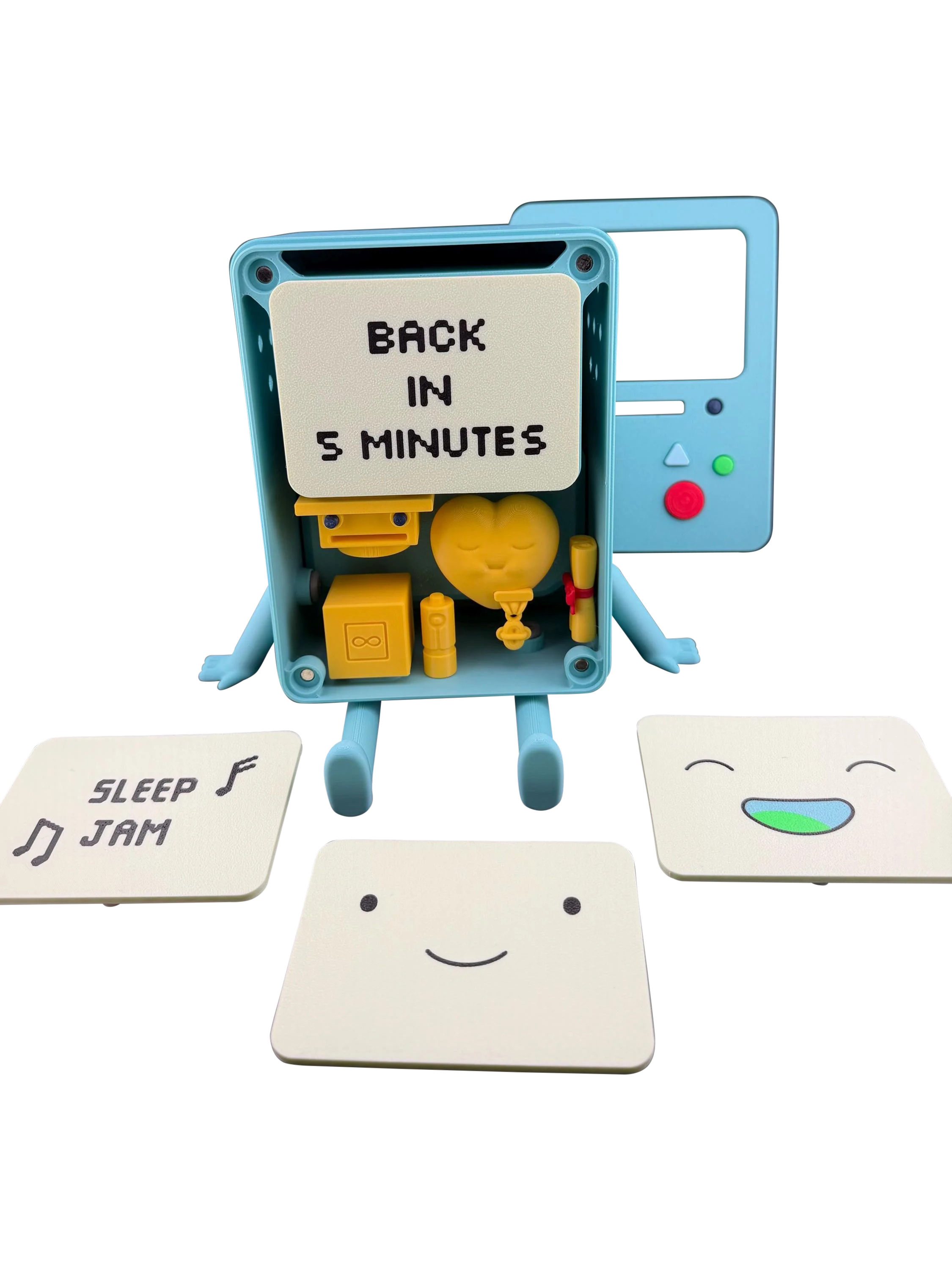 Lifesize BMO Interactive Display Figure – Magnetic Faces, 3D Printed With BMO Internals