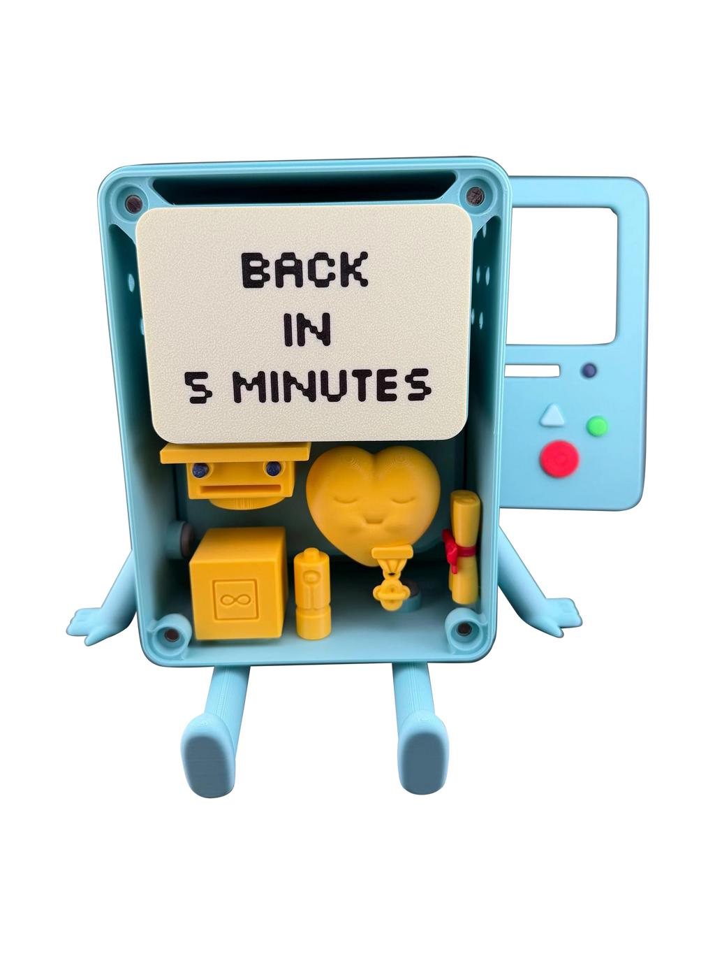 Lifesize BMO Interactive Display Figure – Magnetic Faces, 3D Printed With BMO Internals