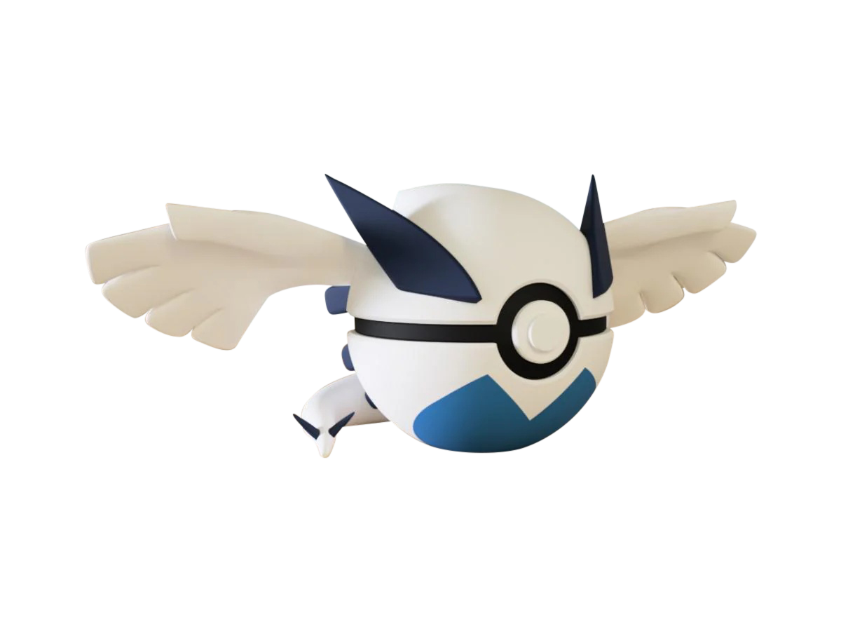 Lugia #0249 Pokémon | 3D Printed N3D Poké Balls with Clicking Button