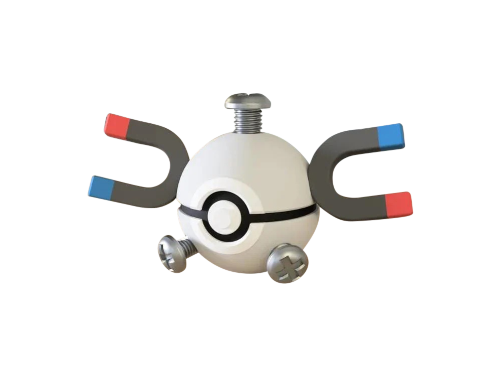 Magnemite #0081 Pokémon | 3D Printed N3D Poké Balls with Clicking Button