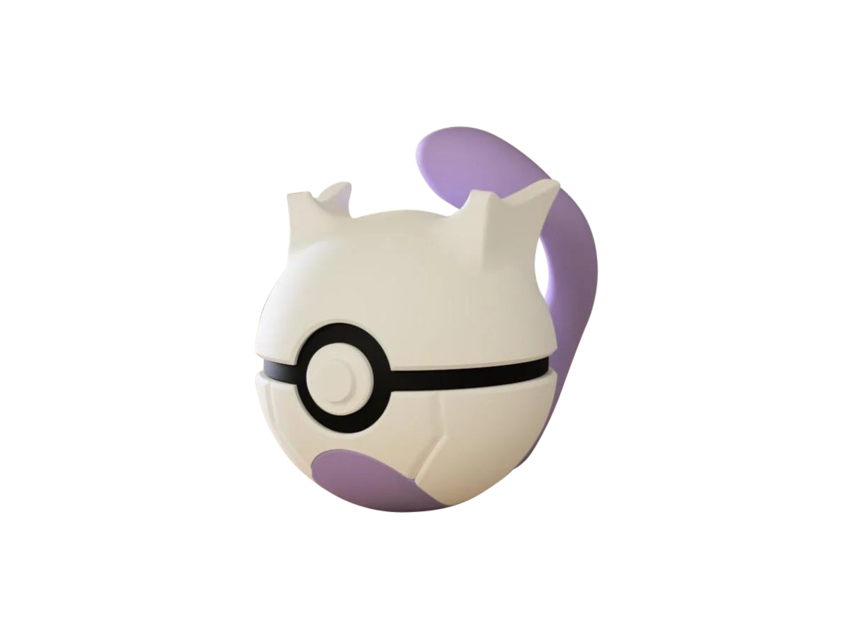 Mewtwo #0150 Pokémon | 3D Printed N3D Poké Balls with Clicking Button