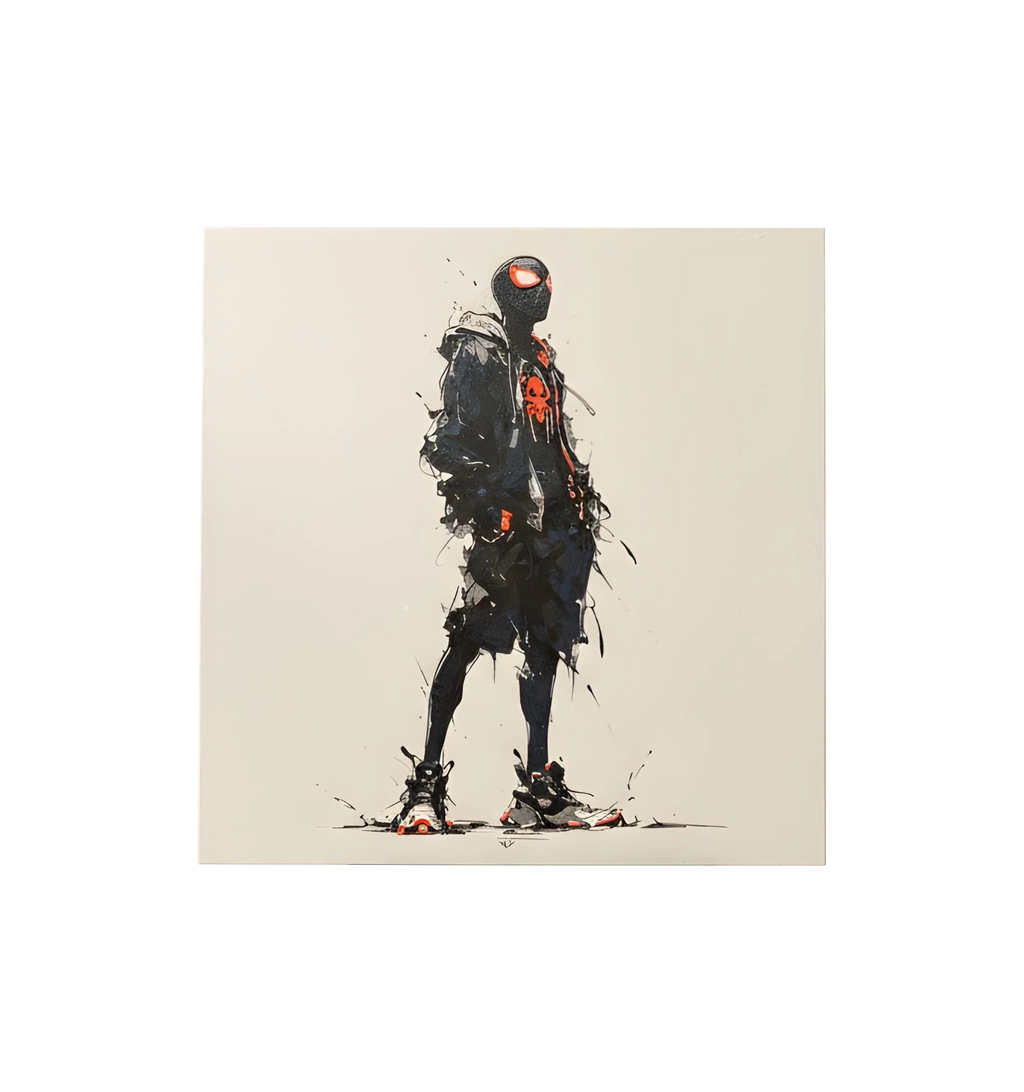 Miles Morales Spider-Man – 3D Printed Filament Painting | Multicolor 3D Wall Art