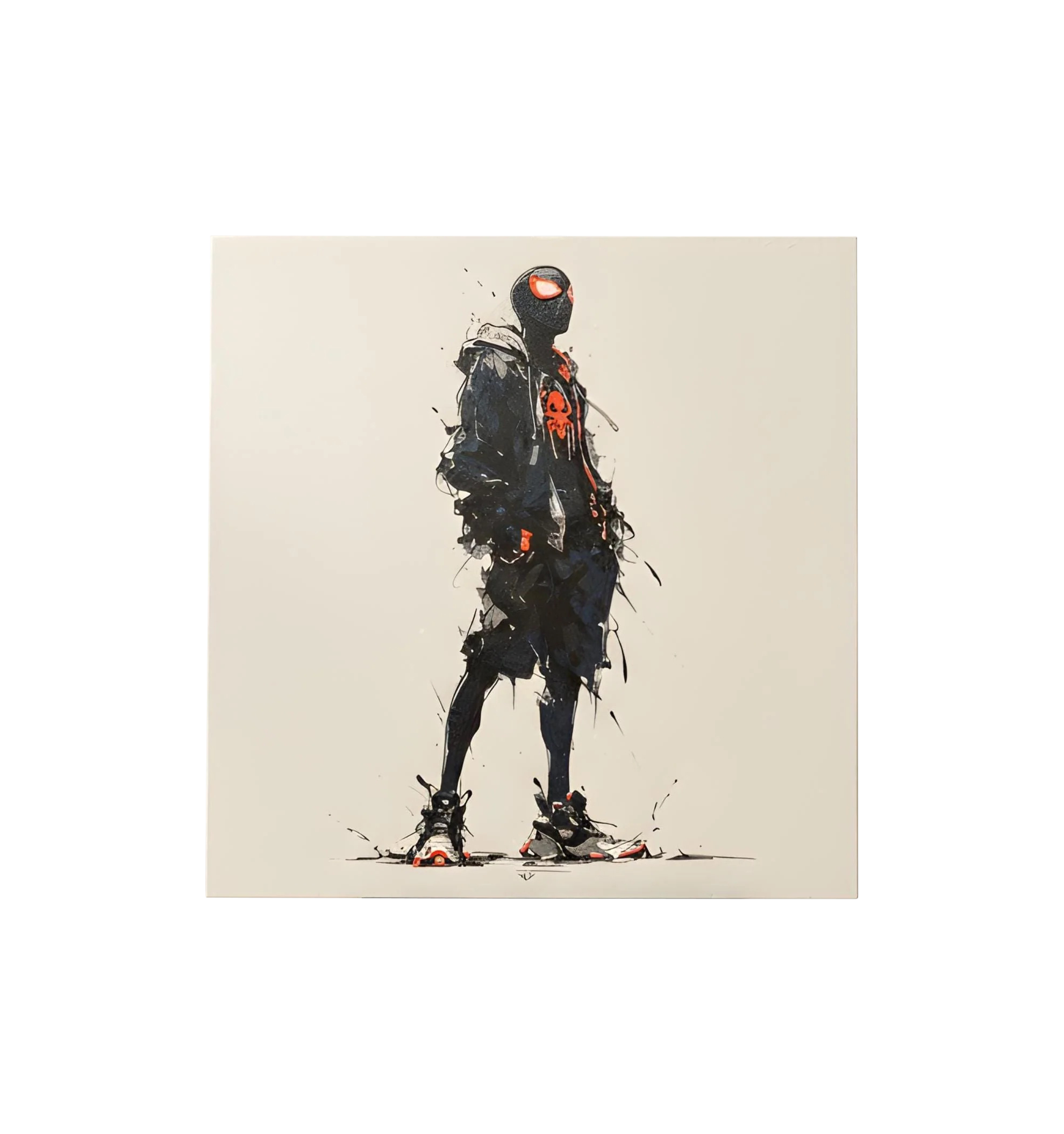 Miles Morales Spider-Man – 3D Printed Filament Painting | Multicolor 3D Wall Art