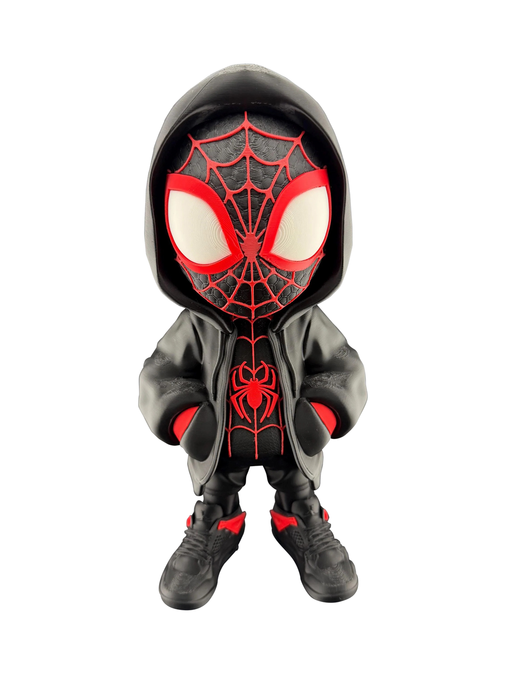 Miles Morales Spider-Man Inspired Statue | 12 Inch 3D Printed Superhero Fan Art | Comic Style Display Figure