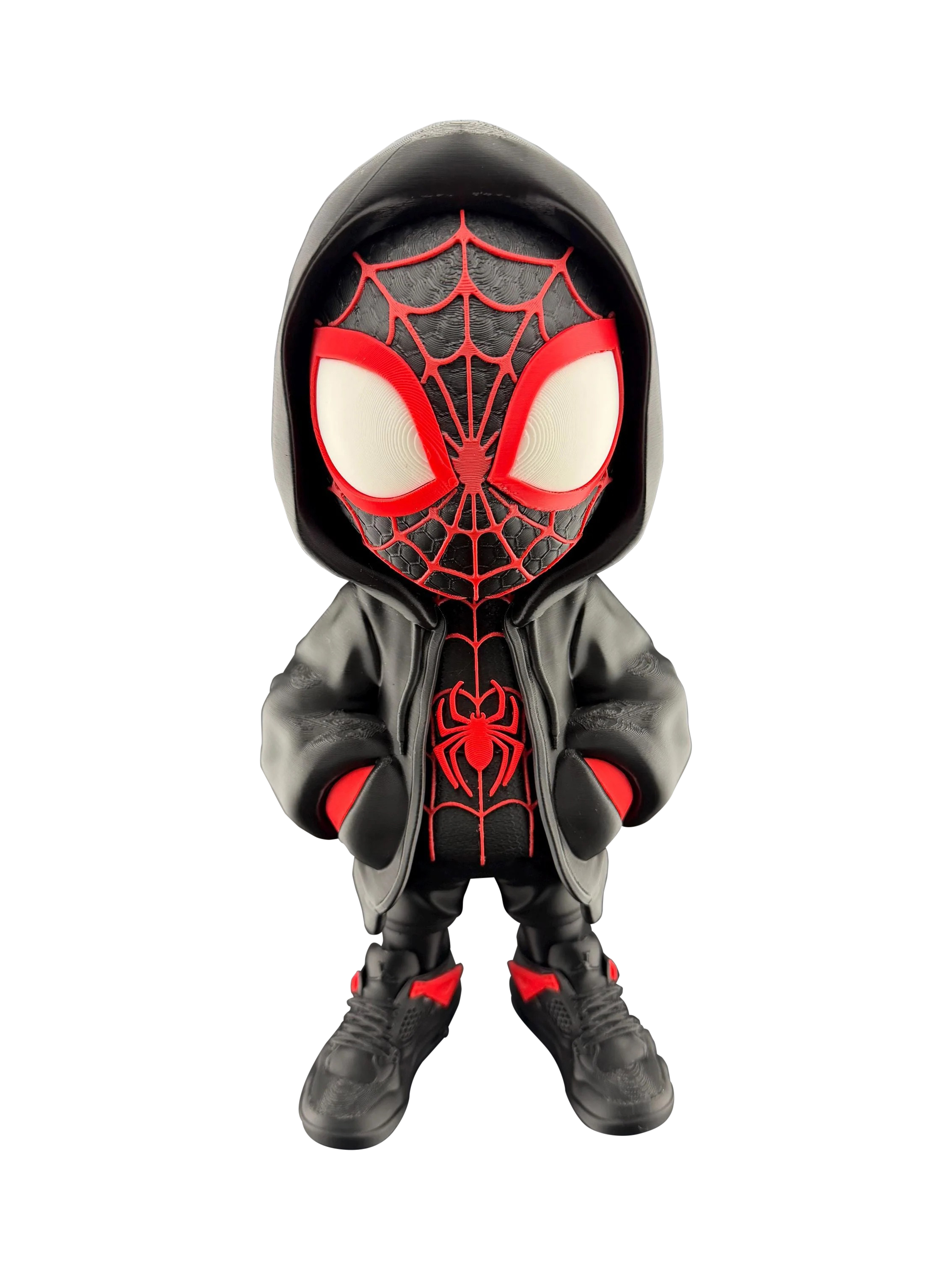 Miles Morales Spider-Man Inspired Statue | 12 Inch 3D Printed Superhero Fan Art | Comic Style Display Figure