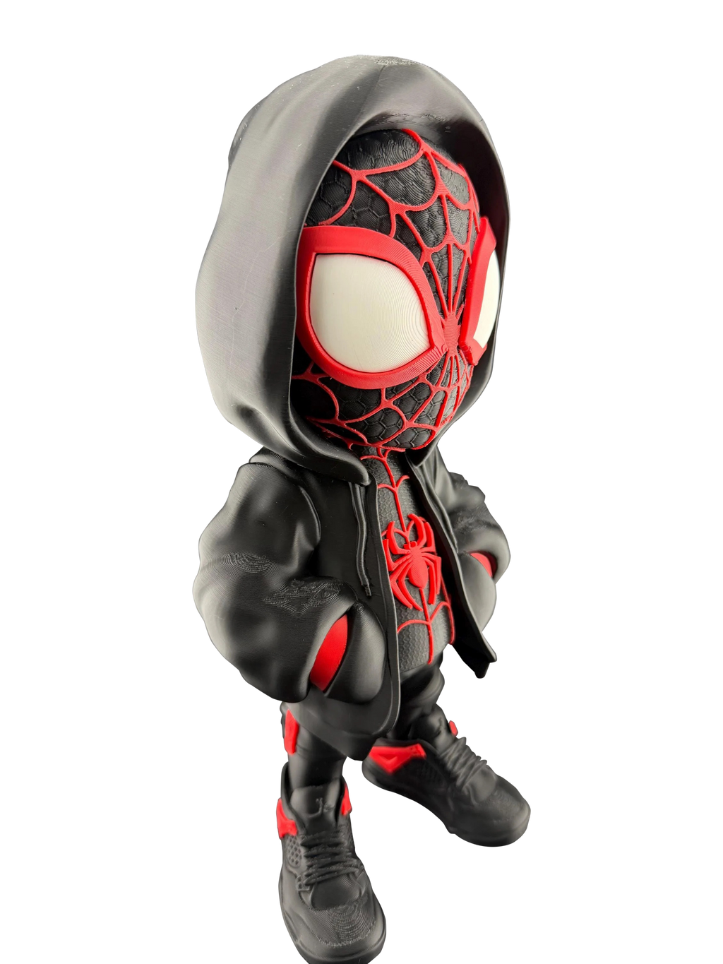 Miles Morales Spider-Man Inspired Statue | 12 Inch 3D Printed Superhero Fan Art | Comic Style Display Figure