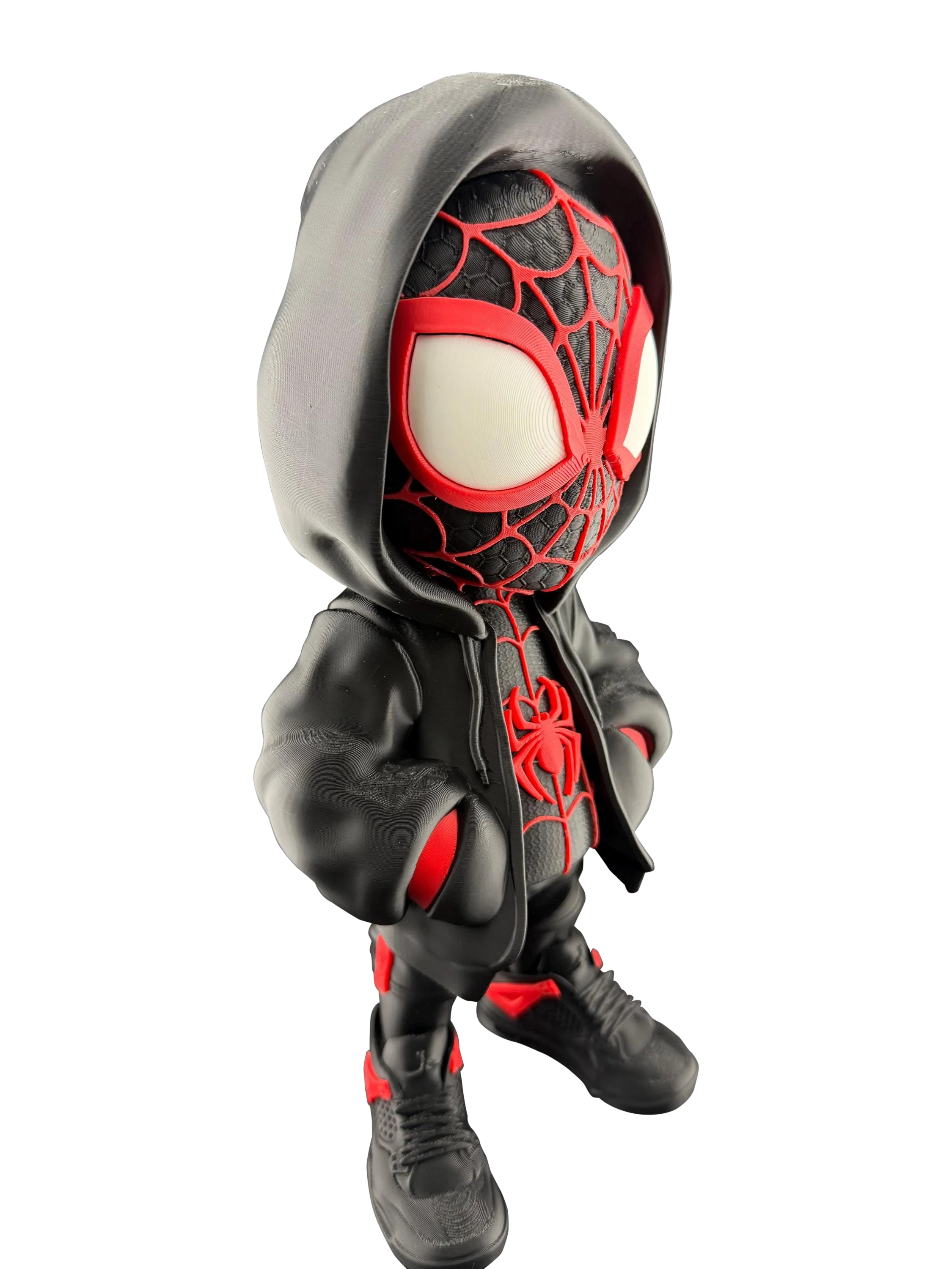 Miles Morales Spider-Man Inspired Statue | 12 Inch 3D Printed Superhero Fan Art | Comic Style Display Figure
