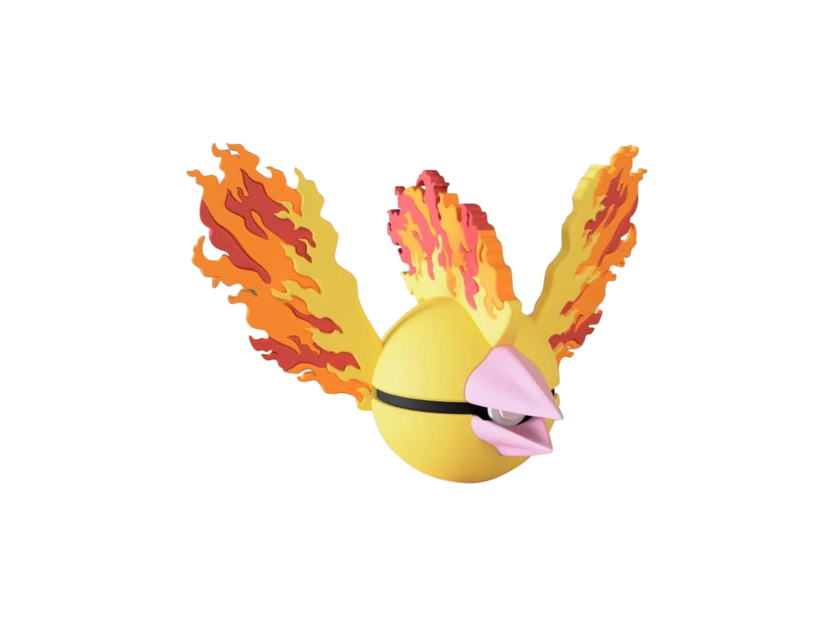 Moltres #0146 Pokémon | 3D Printed N3D Poké Balls with Clicking Button