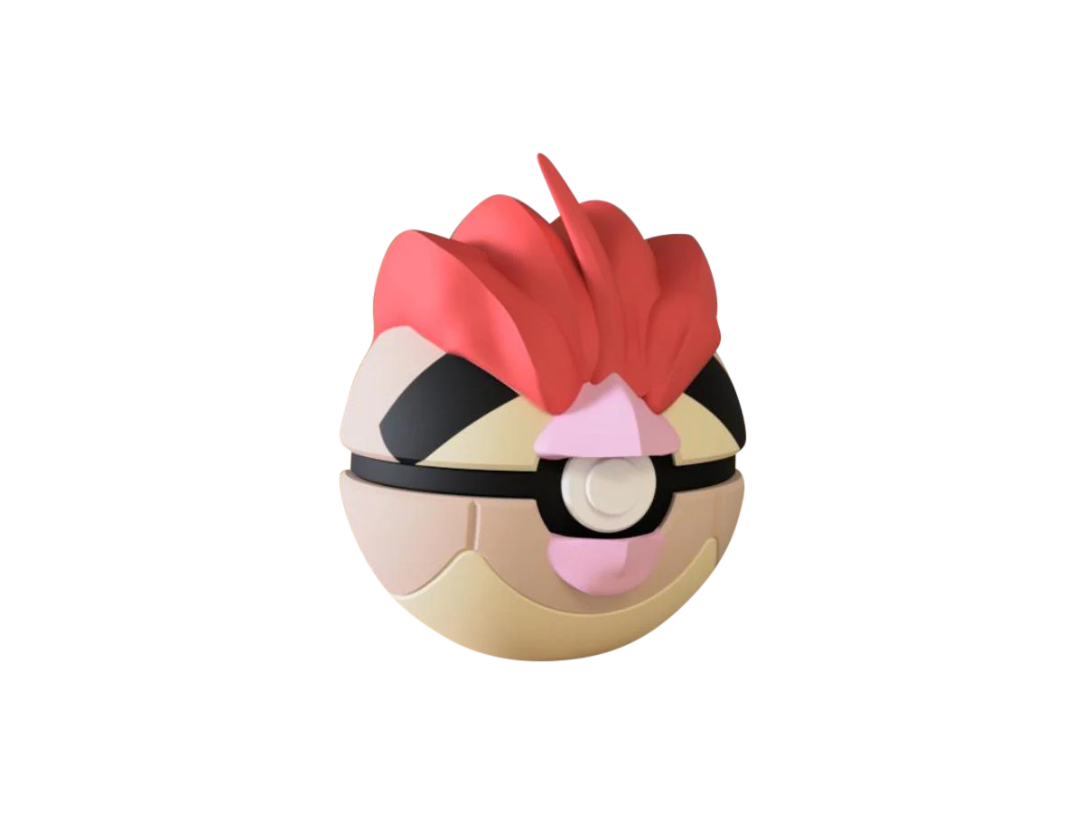 Pidgeotto #0017 Pokémon | 3D Printed N3D Poké Balls with Clicking Button