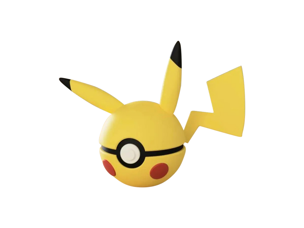 Pikachu #0025 Pokémon | 3D Printed N3D Poké Balls with Clicking Button