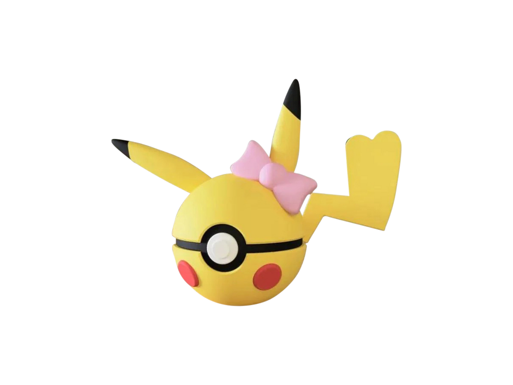 Pikachu #0025 Pokémon | 3D Printed N3D Poké Balls with Clicking Button