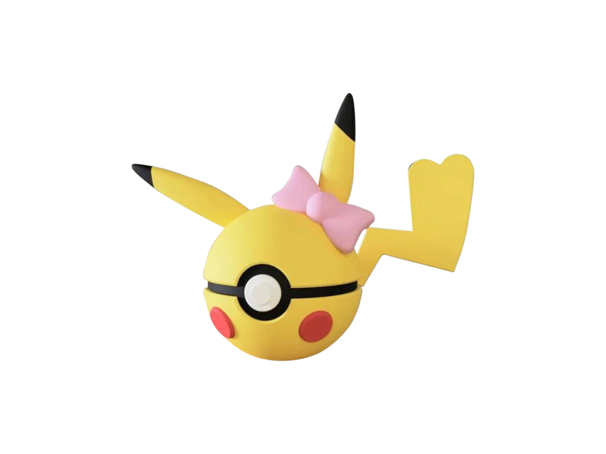 Pikachu #0025 Pokémon | 3D Printed N3D Poké Balls with Clicking Button