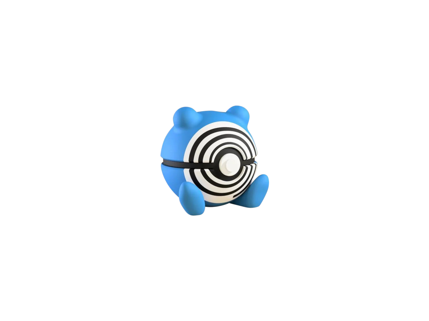 Poliwhirl #0061 Pokémon | 3D Printed N3D Poké Balls with Clicking Button