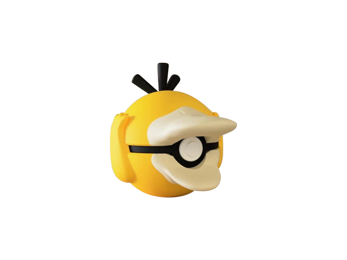 Psyduck #0054 Pokémon | 3D Printed N3D Poké Balls with Clicking Button