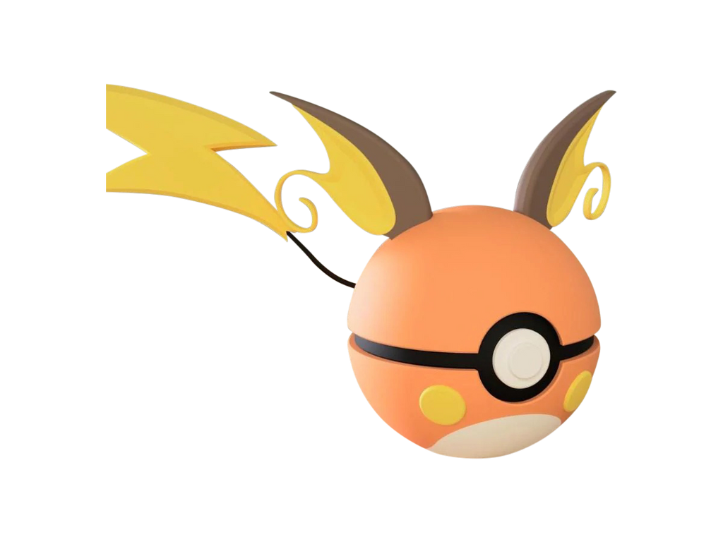 Raichu #0026 Pokémon | 3D Printed N3D Poké Balls with Clicking Button