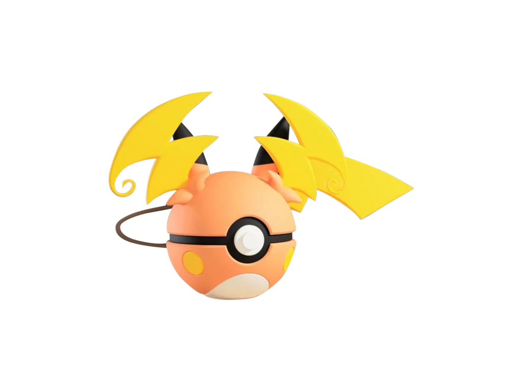 Raichu #0026 Pokémon | 3D Printed N3D Poké Balls with Clicking Button