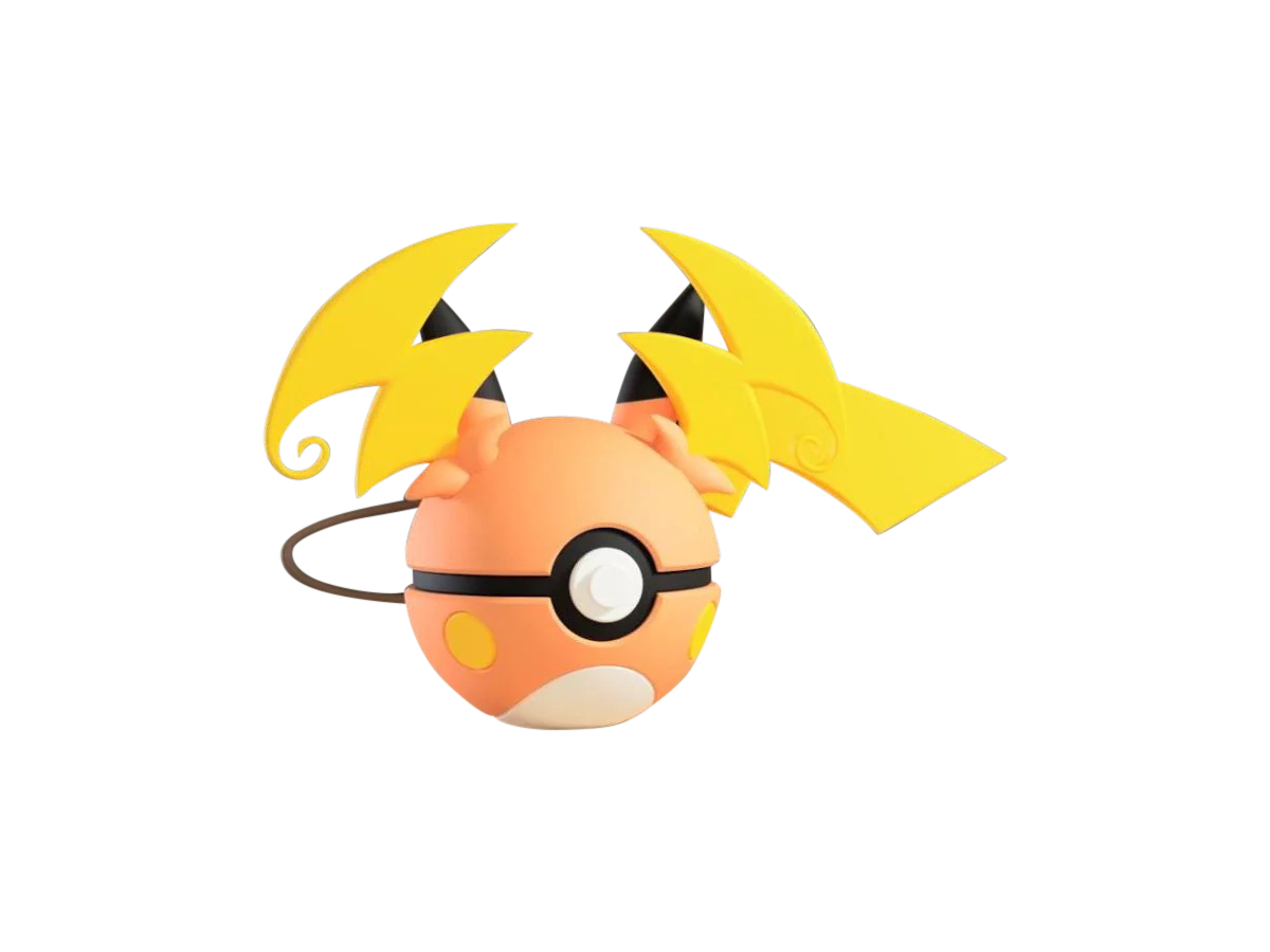 Raichu #0026 Pokémon | 3D Printed N3D Poké Balls with Clicking Button