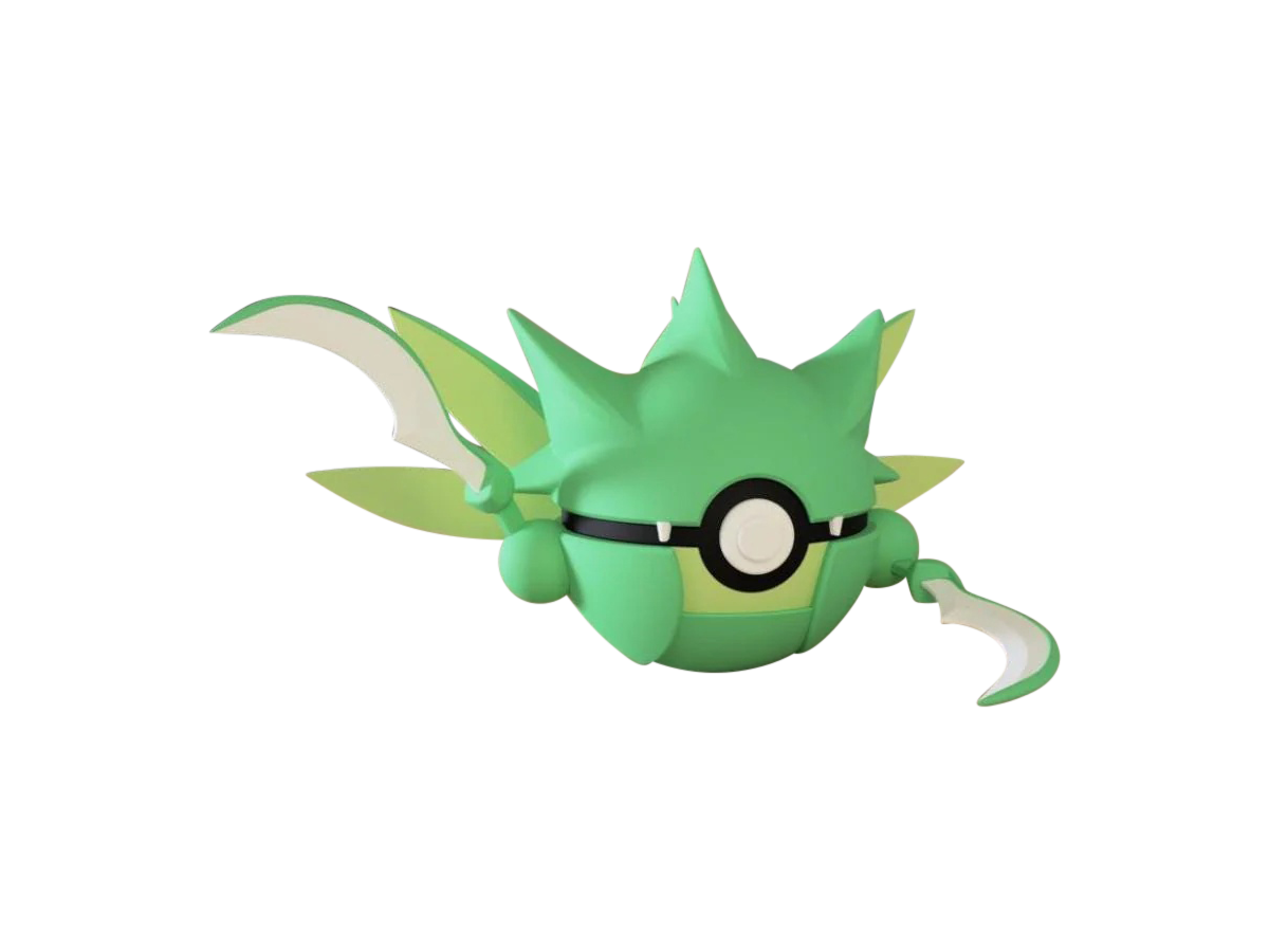 Scyther #0123 Pokémon | 3D Printed N3D Poké Balls with Clicking Button