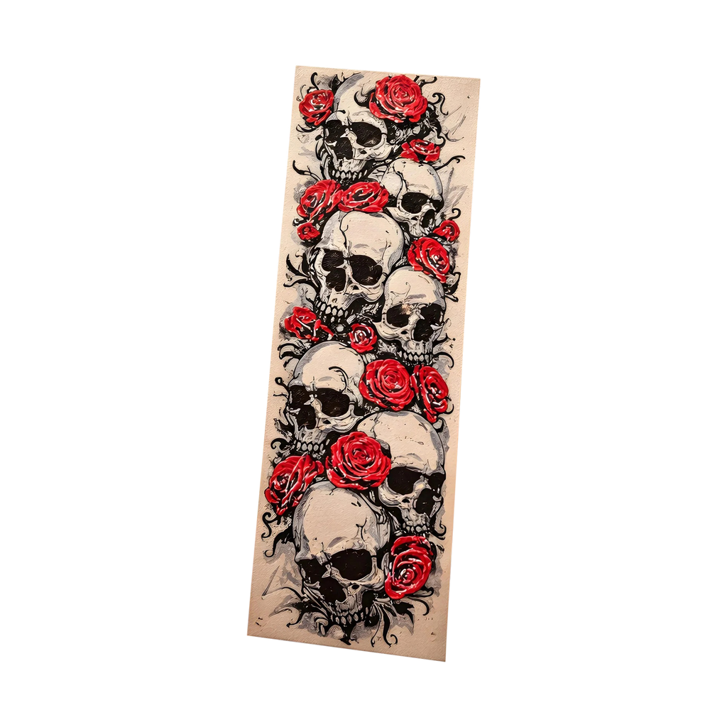 Skulls N Roses 3D Printed Bookmark | Gothic Filament Art Bookmark | Lightweight & Durable