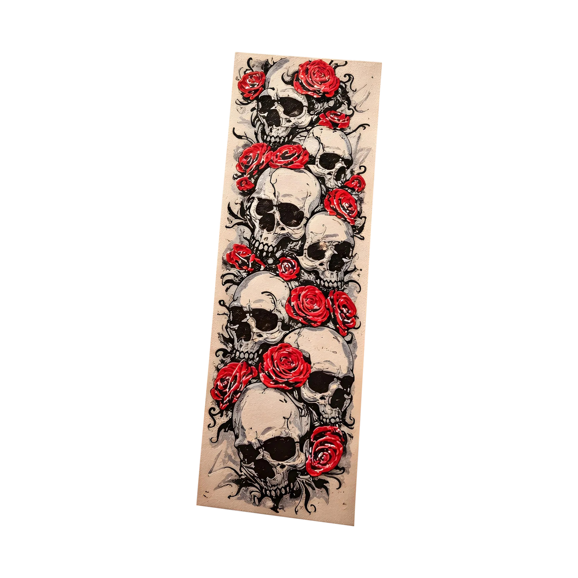 Skulls N Roses 3D Printed Bookmark | Gothic Filament Art Bookmark | Lightweight & Durable