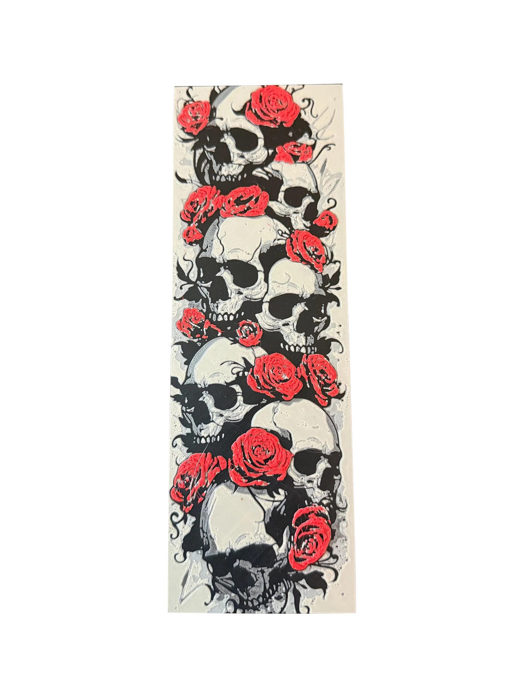 Skulls N Roses 3D Printed Bookmark | Gothic Filament Art Bookmark | Lightweight & Durable