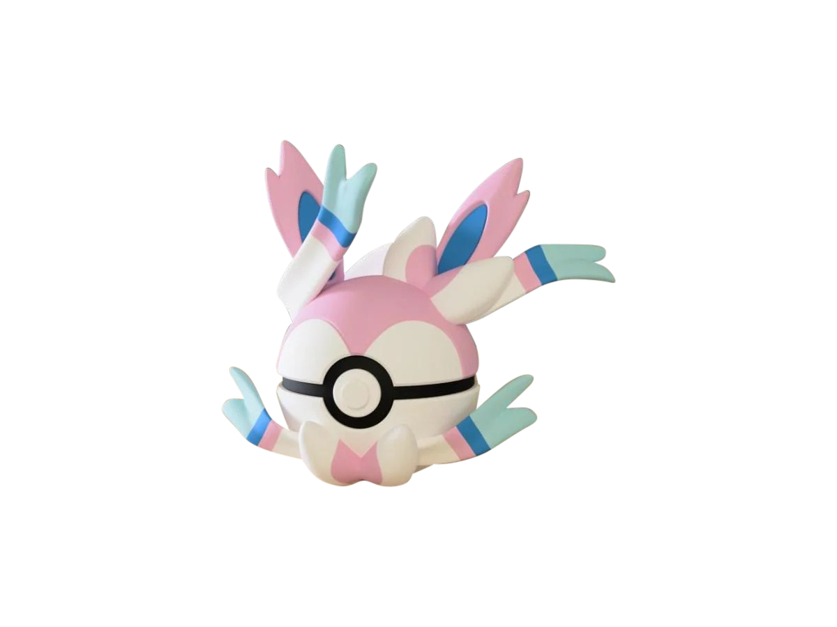 Sylveon #0700 Pokémon | 3D Printed N3D Poké Balls with Clicking Button