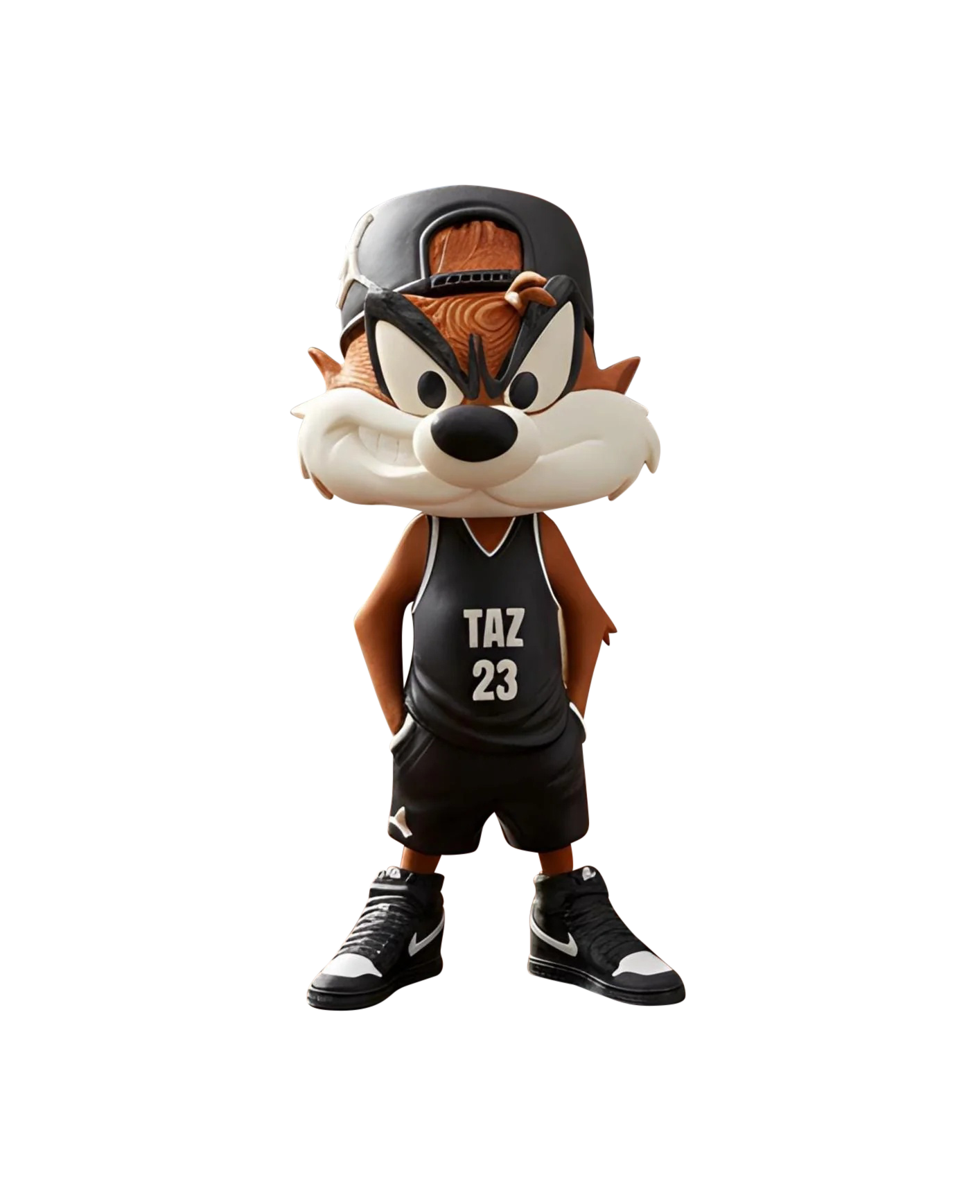 Taz Tasmanian Devil Inspired Basketball Statue | Urban Street Style Fan Art | 12 Inch 3D Printed Display Figure